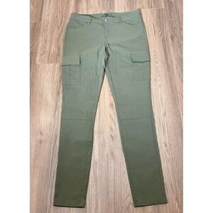 Prana Meme 12 Cargo Pants Olive Green Utility Outdoor Hiking Casual Straight Leg